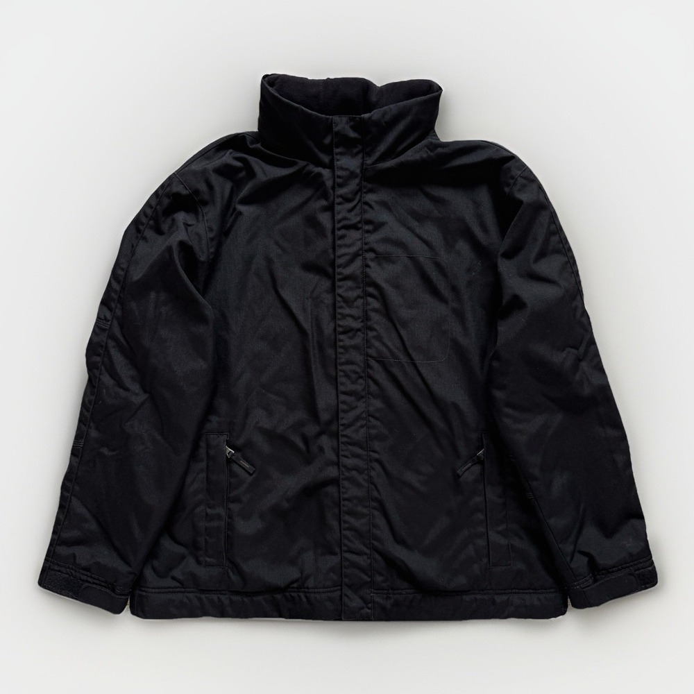 Banana Republic Black Canvas Coat Men XL Vintage Y2K Utility Hooded Outdoor Work - Picture 2 of 13